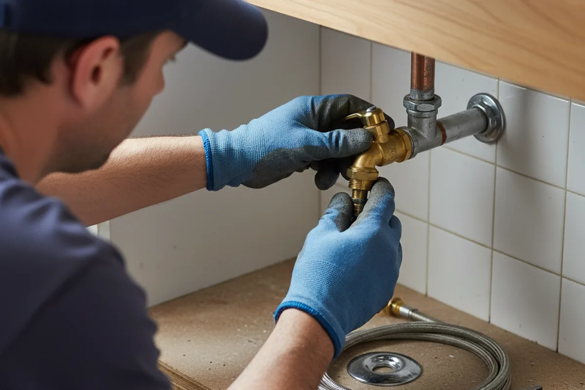 Shutoff valve and fitting work during Emergency Plumbing in Gratz